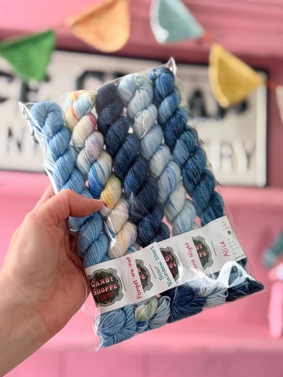 Feeling Blue - yarn mini skein set