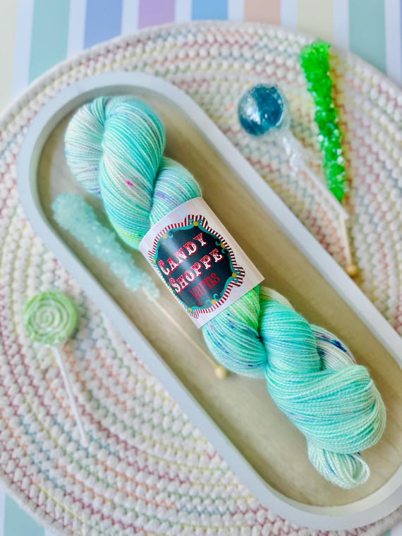 Saltwater Sundae-Lollipop Lane Collection- Hand Dyed Yarn