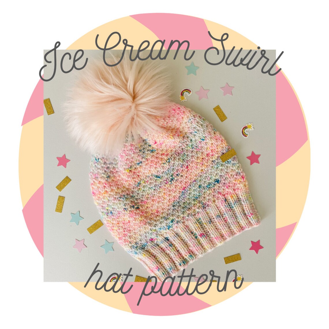 Ice Cream Swirl Hat Knitting Pattern Etsy