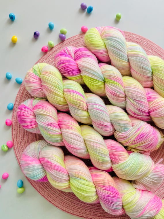 Candy Girl Hand Dyed Yarn- from Pastel Dreams Collection