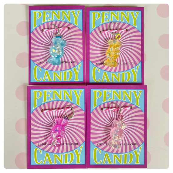 Wrapped Candies Sparkle Penny Candy Stitch Markers