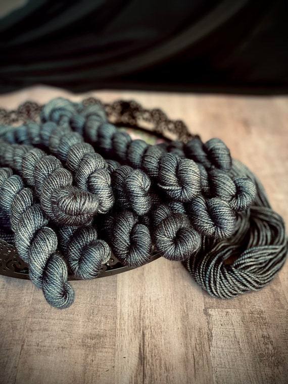 Black Licorice Gumball Mini Skein for Haunted House MKAL