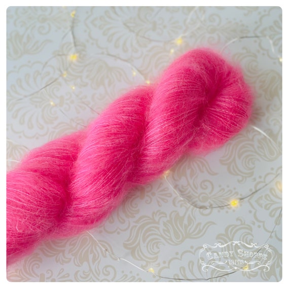 Framboise Cotton Candy Mohair Yarn
