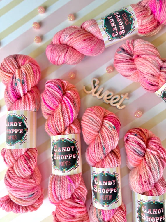 Peach Melba Swirl-Bulky- Hand Dyed Yarn