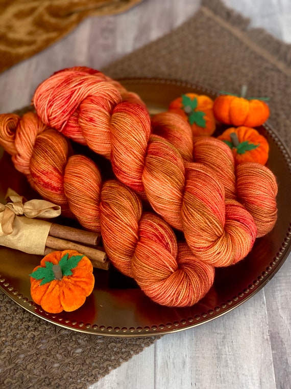 Blood Orange Bon Bon Sock Yarn from the Cinnamon Spice and Everything Nice Collection