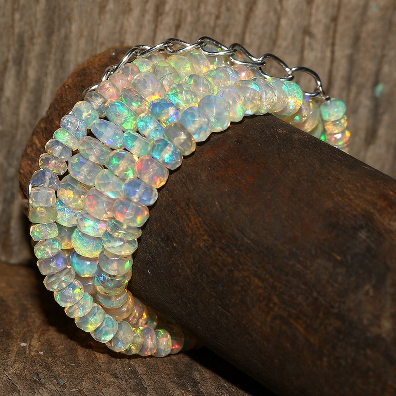 AAA Opal Quality Faceted Opal Beads DDL1086 Opal Beads Good Quality Ethiopian Opal Beads Ethiopian Opal Faceted Strand Fire Opal