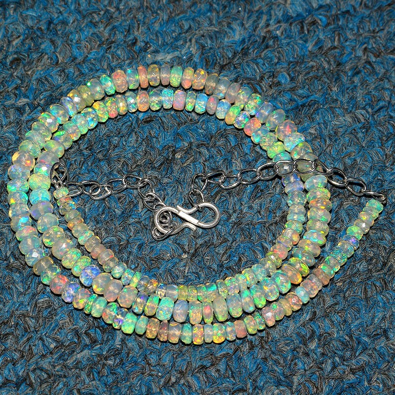 AAA Opal Quality Faceted Opal Beads DDL1086 Opal Beads Good Quality Ethiopian Opal Beads Ethiopian Opal Faceted Strand Fire Opal