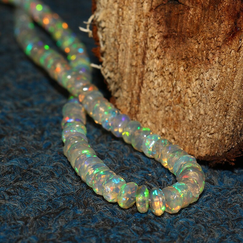 AAA Opal Quality Faceted Opal Beads DDL1086 Opal Beads Good Quality Ethiopian Opal Beads Ethiopian Opal Faceted Strand Fire Opal