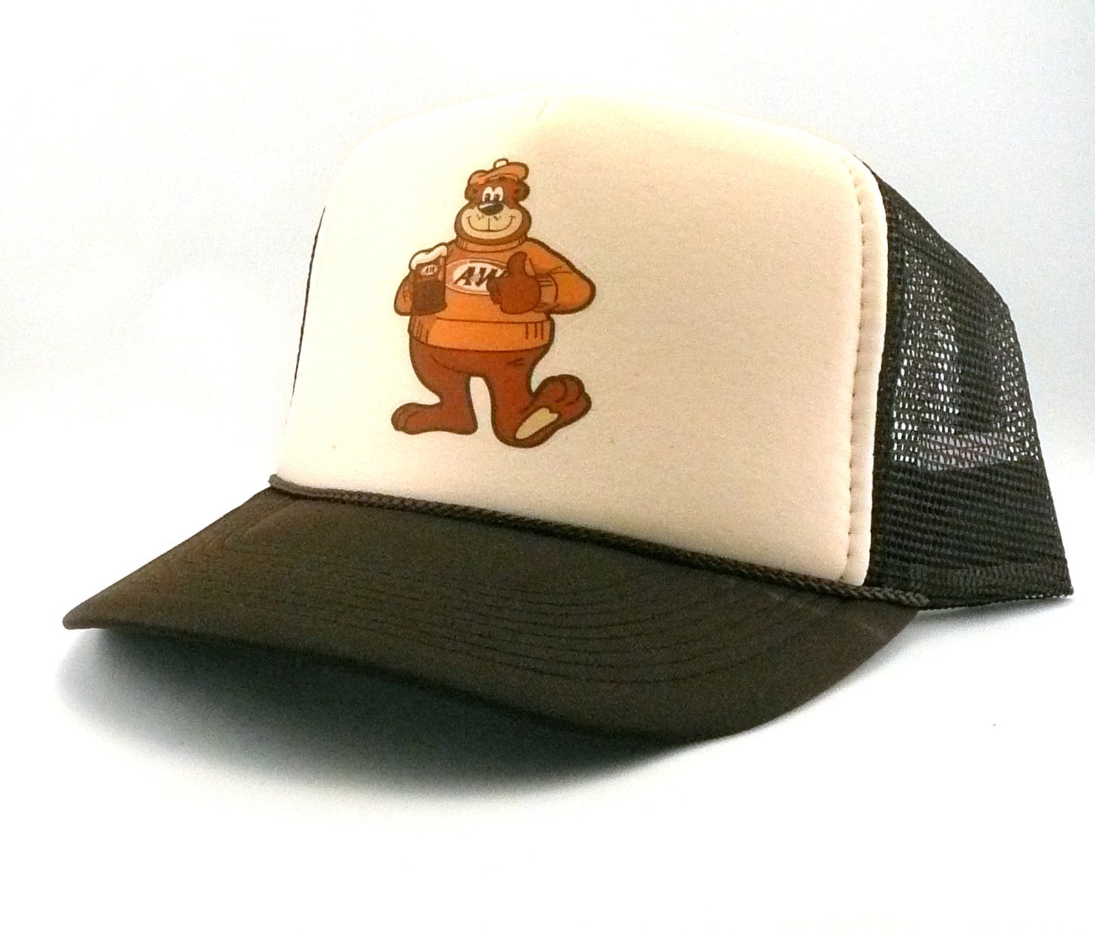 A&W Root Beer Bear Trucker Hat Mesh Hat Snapback Hat New Etsy