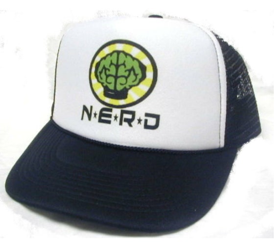 Nerd Trucker Hat Mesh Hat Snap Back Hat Black Etsy