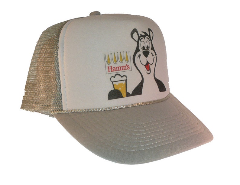 Hamm's beer bear hat Trucker Hat Snap Back Hat adjustable Etsy