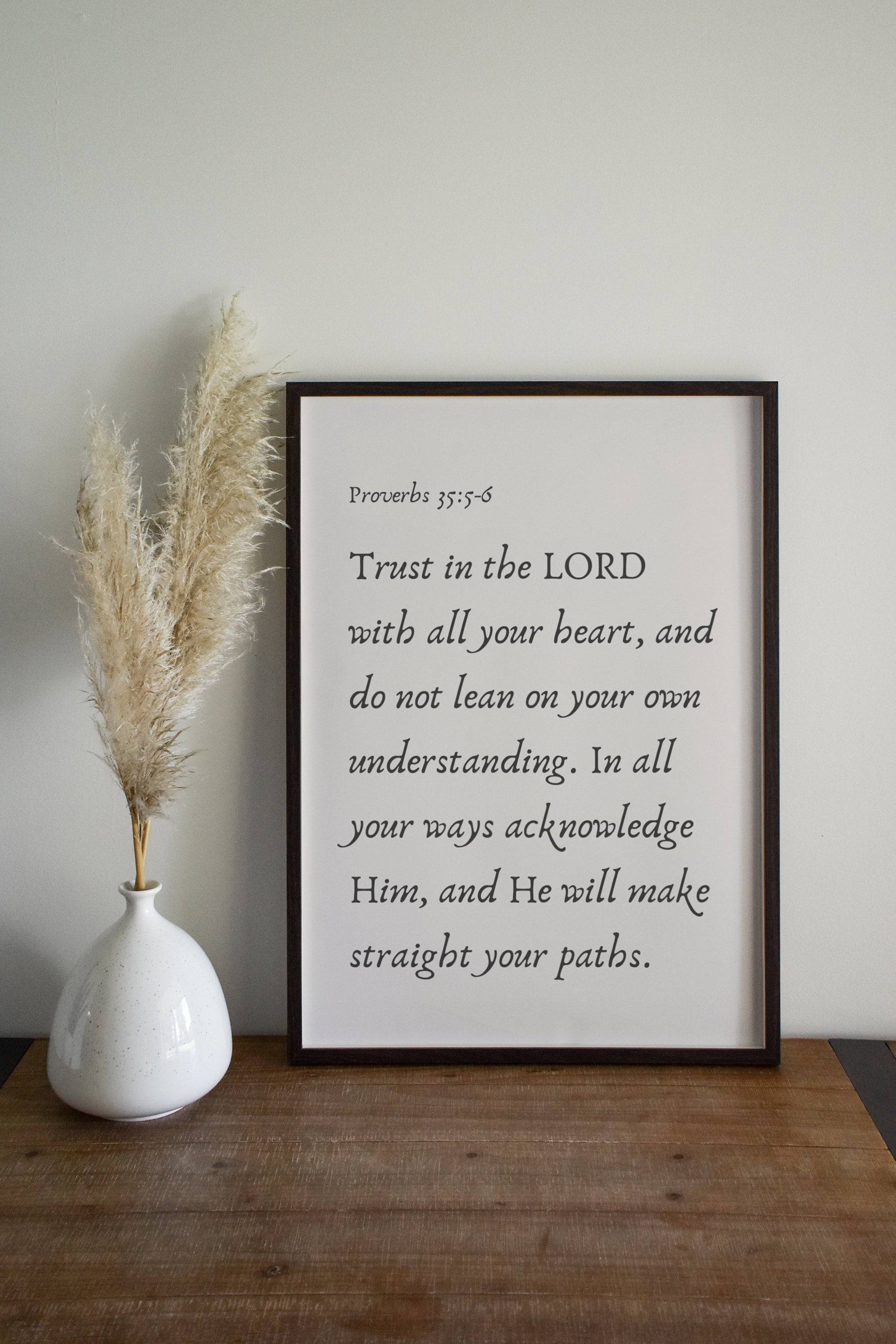 Trust in the Lord Wall Art. Minimalist Christian Art. Modern Christian ...