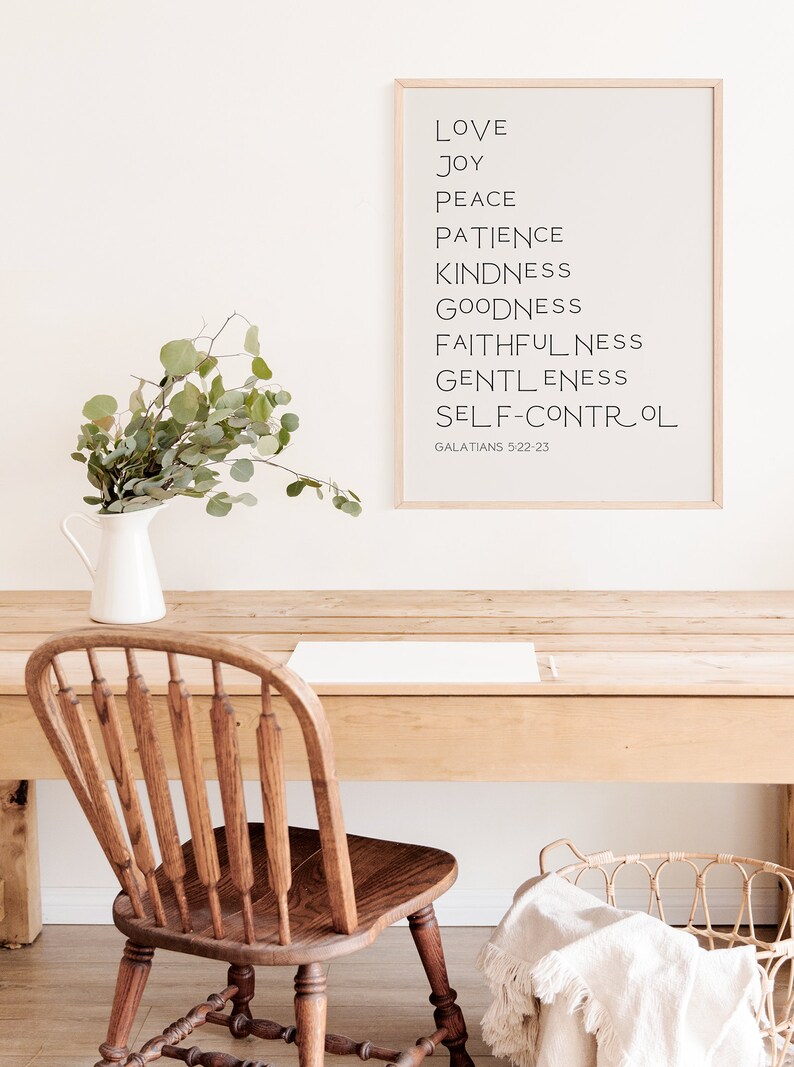 Fruit of the Spirit Wall Art. Modern Christian Printable Wall Art ...