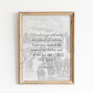 officiant gift. printable christian wall art for pastor gift. adult baptism gift. minimal christian art. modern christian bible verse poster