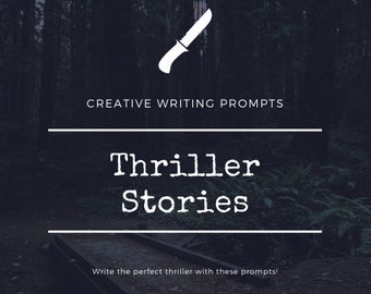 Thriller Writing Prompts with Character Worksheet (Digital Download)