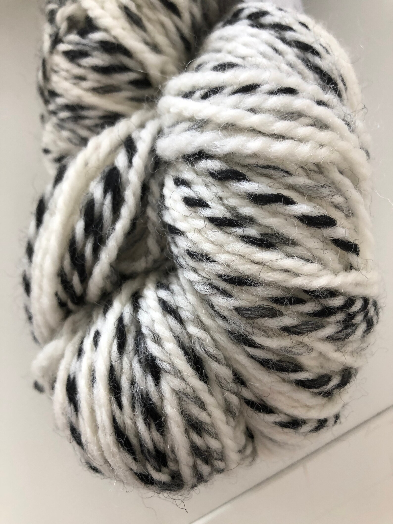 Wool yarn 100 Highland wool twisted black and undyed Etsy