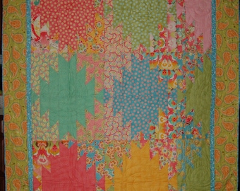 Sherbet Everything: A Beautiful, Modern Lap or Couch Quilt