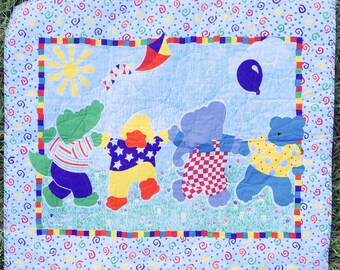 Colorful Windy Day Baby Quilt