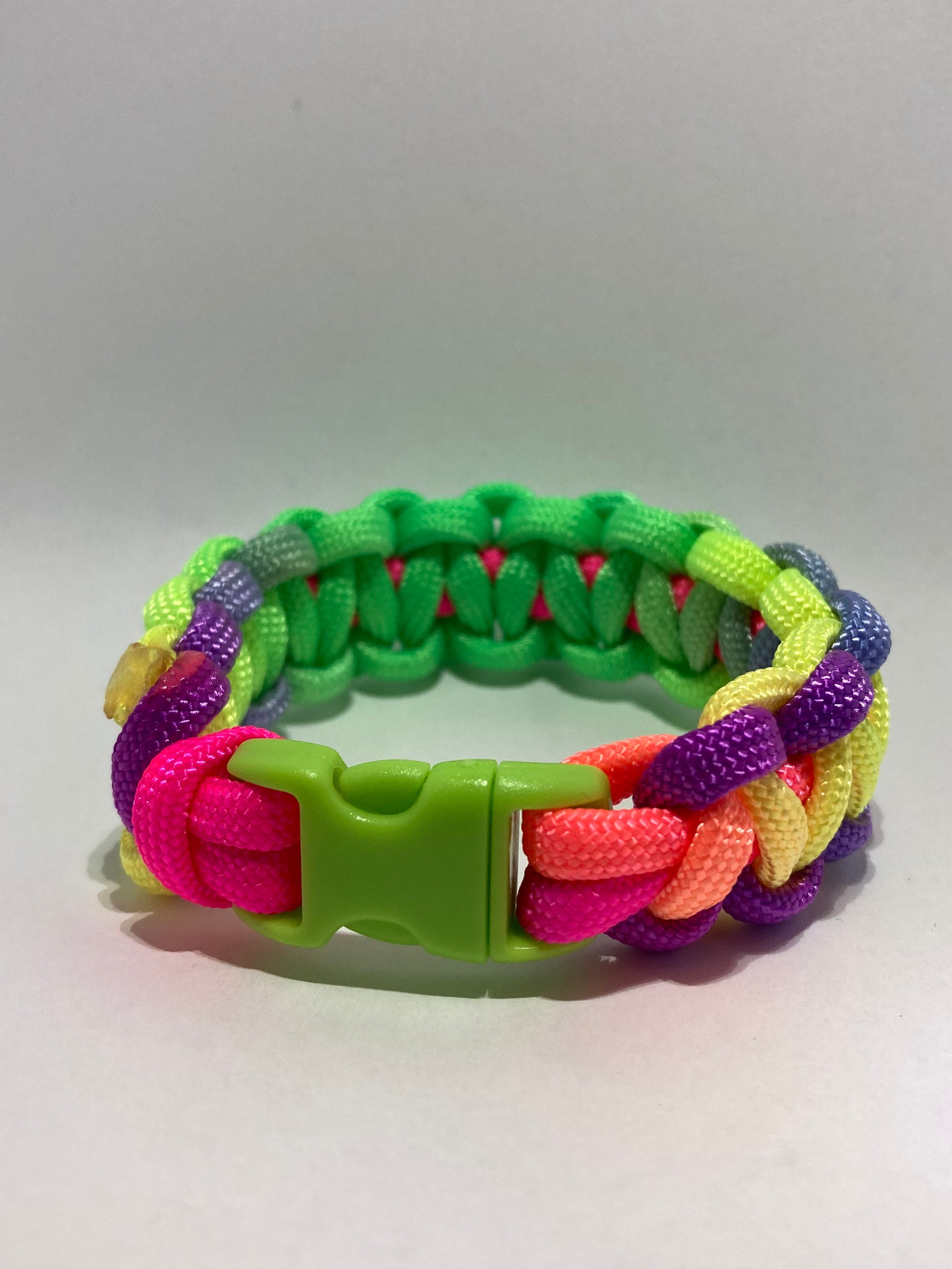 Neon Rainbow Paracord Bracelet Etsy