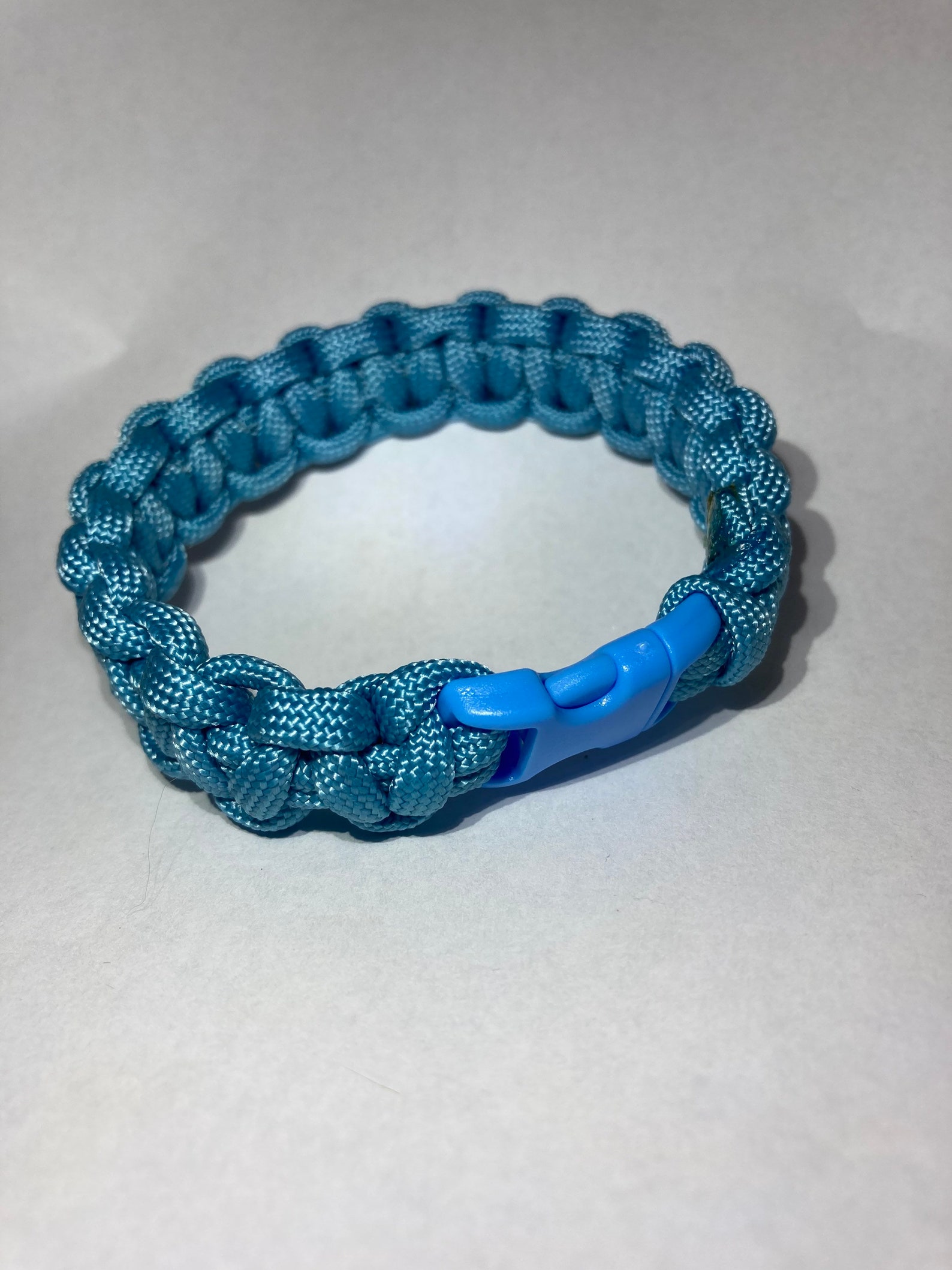 Light Blue Paracord Bracelet With Blue Buckle Etsy