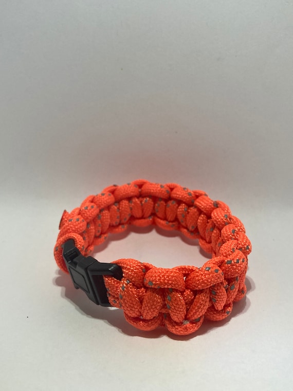 Neon Orange Reflective Paracord Bracelet -  Canada