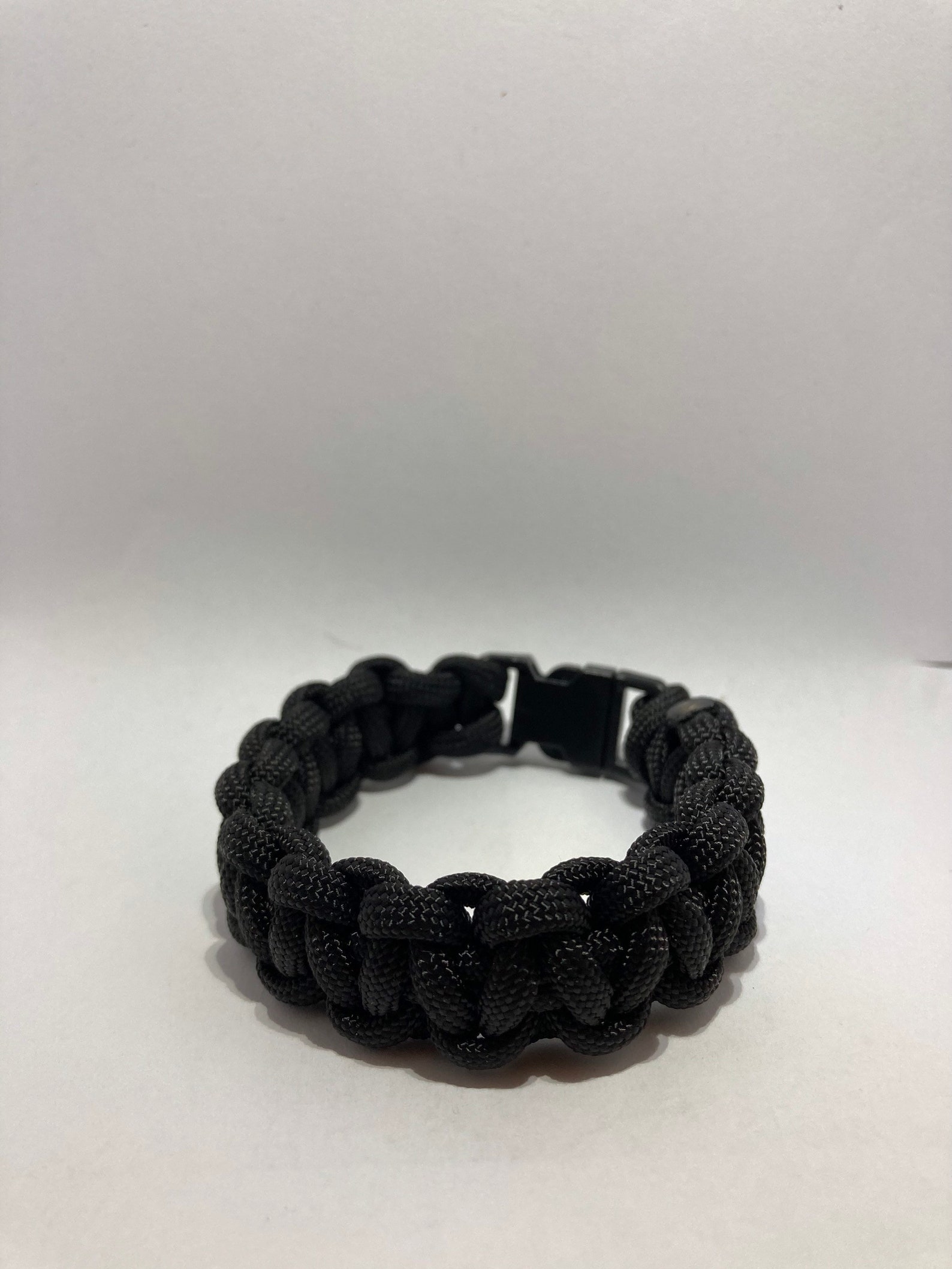 Black Paracord Bracelet Etsy