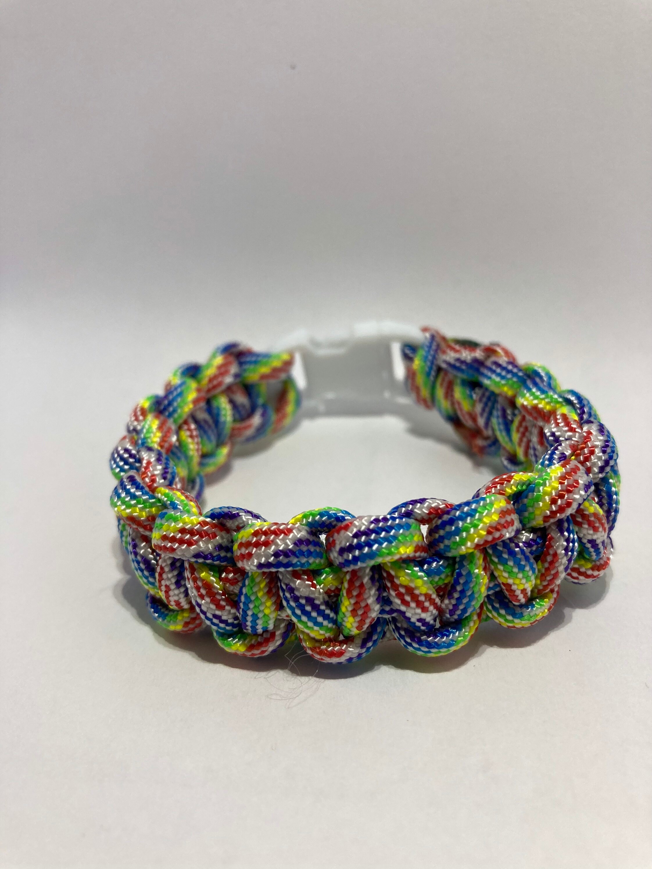 Rainbow Paracord Bracelet Etsy
