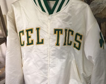 white celtics starter jacket
