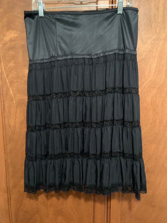 Vintage Petticoat Black Small hall Slip - image 1