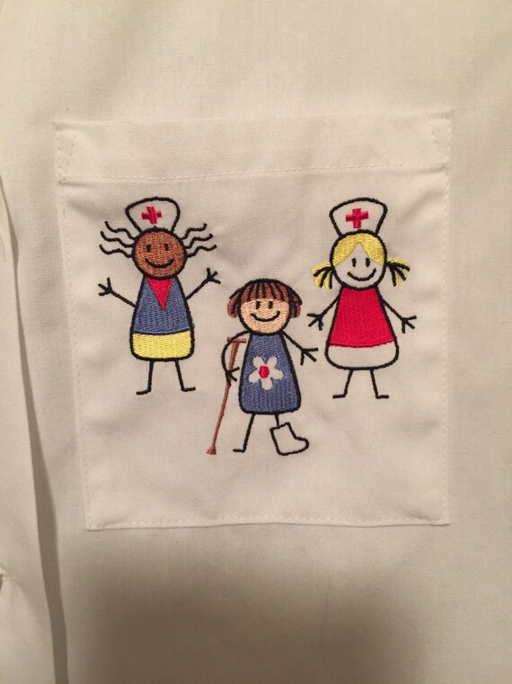 Vintage Angelica Nurse Smock White Nursing Vest Ch