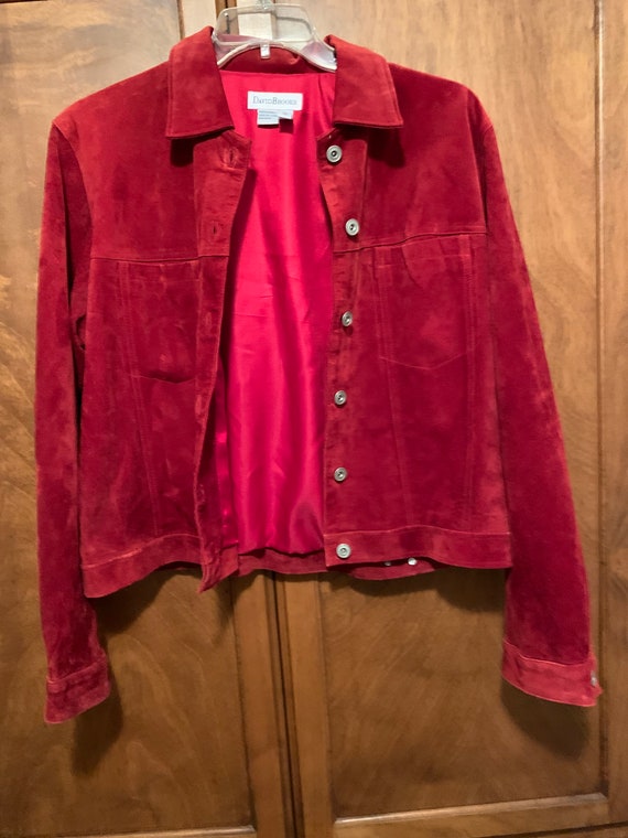 Damen Lederjacke Kurz - Wildleder Optik Bomber Blouson