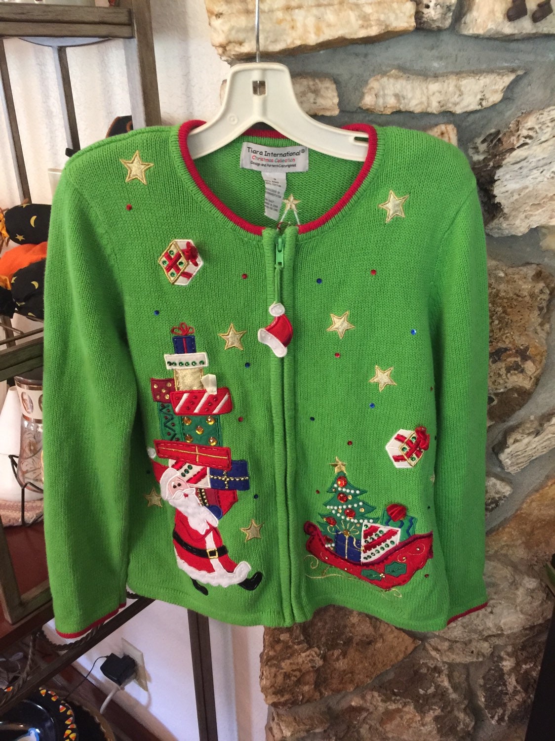 lime green santa hat