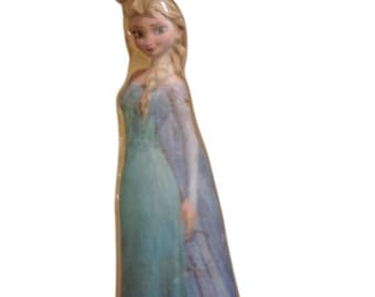 Disney Elsa Frozen Key Chain Long Blue Dress 5-1/2 Inches Long Great Gift Keyring