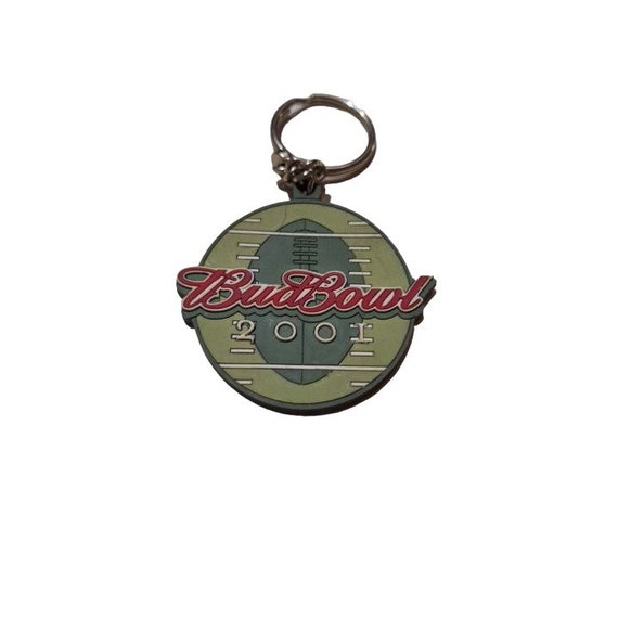 Bud Bowl 2001 Vintage Keychain Keyring Beer Adver… - image 1