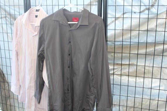 Vintage Lot 2 Mens Dress Shirts J. Ferrar Cotton … - image 1
