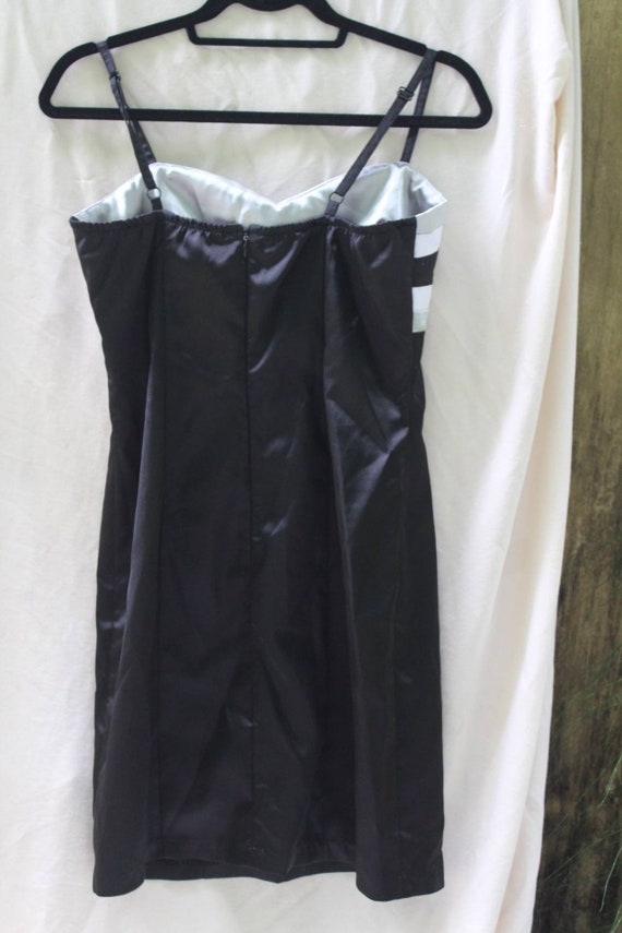 Vintage Womens La Belle Satin Black Dress Size 9 … - image 3