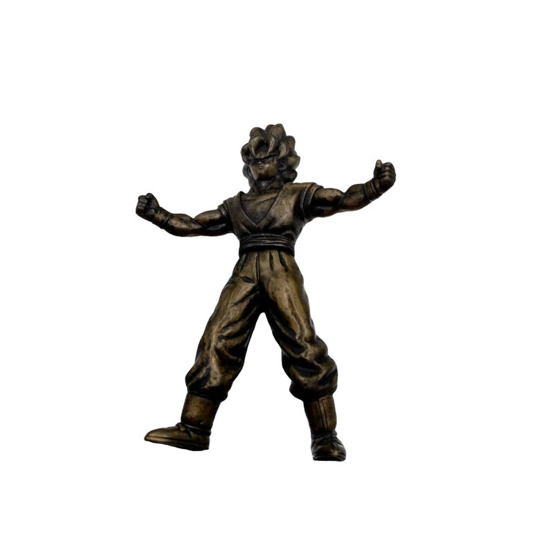 Dragon Ball Z Action Figure Burger King 2000 Gold Color Etsy