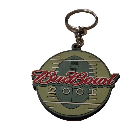 Bud Bowl 2001 Vintage Keychain Keyring Beer Adver… - image 2