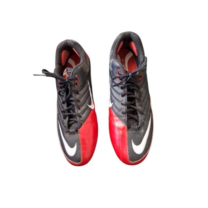 nike football cleats black and red
