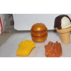 Pretend Play Lot French Fries Curly Fries Ice Cream Cone and Hamburger 2002