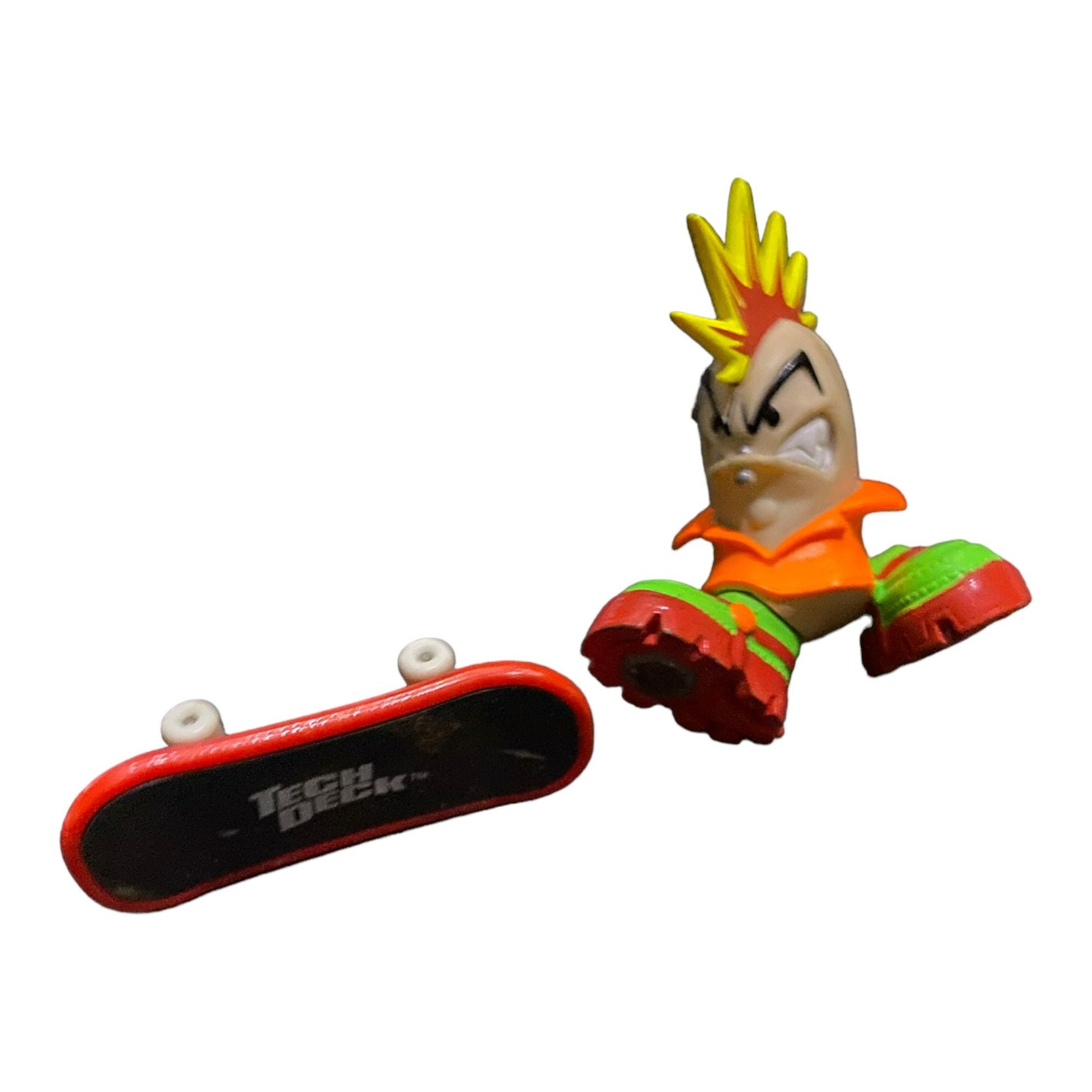 Lenny Tech Deck Dude 2002 Yellow Red Mohawk With Board #9A Action Lenny Tech Deck Dude 2002 Yellow Red Mohawk With Board #9A Action