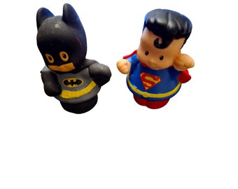 Fisher Price Little People Lot DC Super Friends Batman and Superman