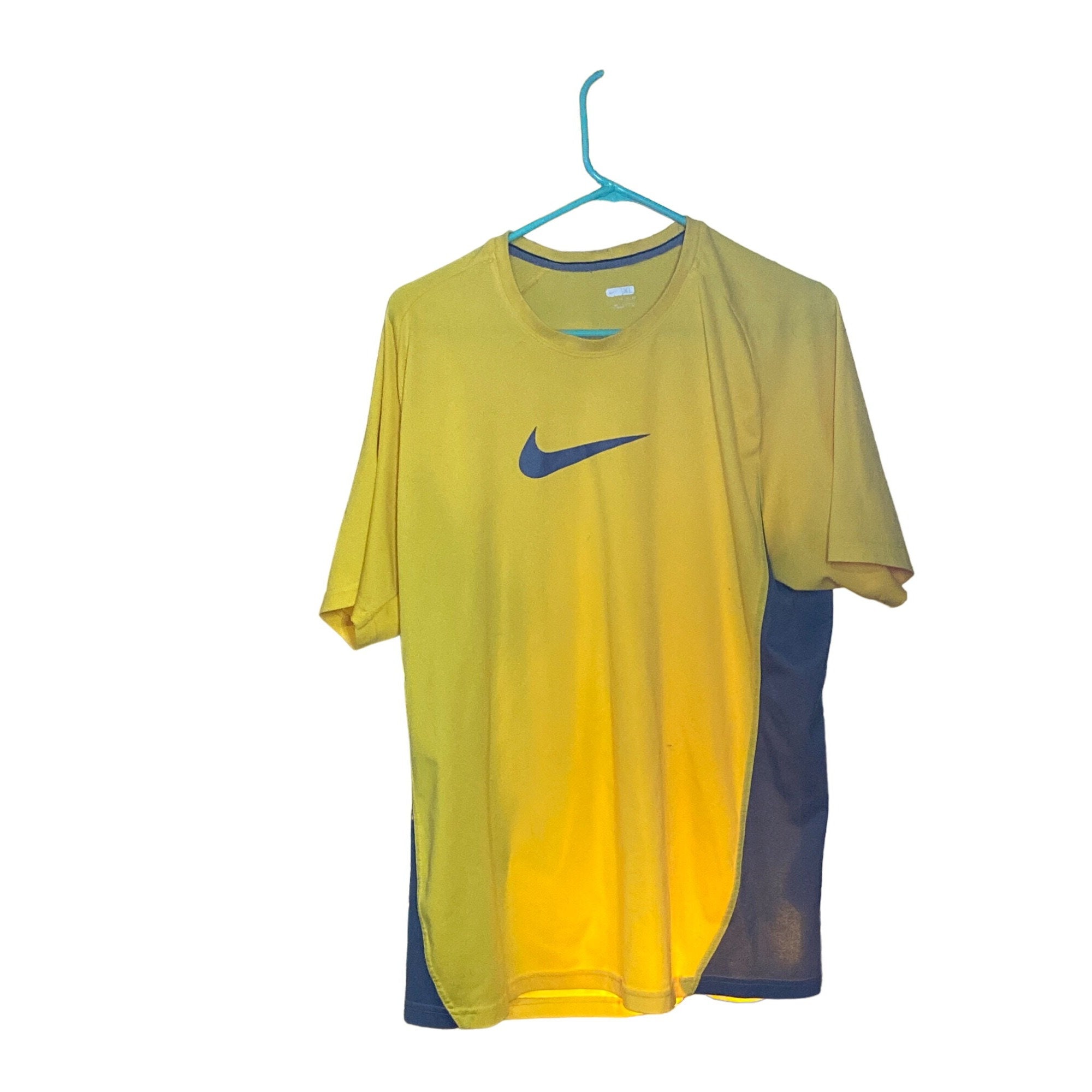 Blue yellow nike shirt sale
