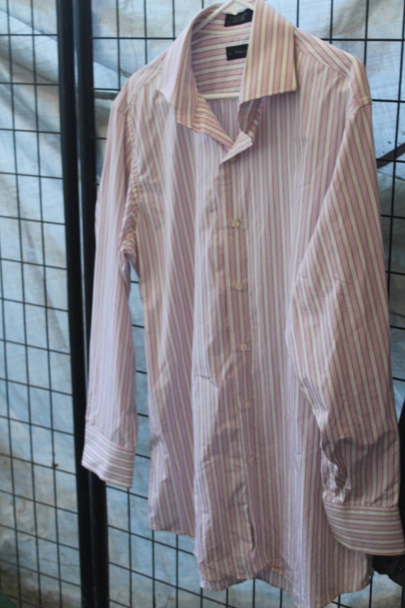 Vintage Lot 2 Mens Dress Shirts J. Ferrar Cotton … - image 2