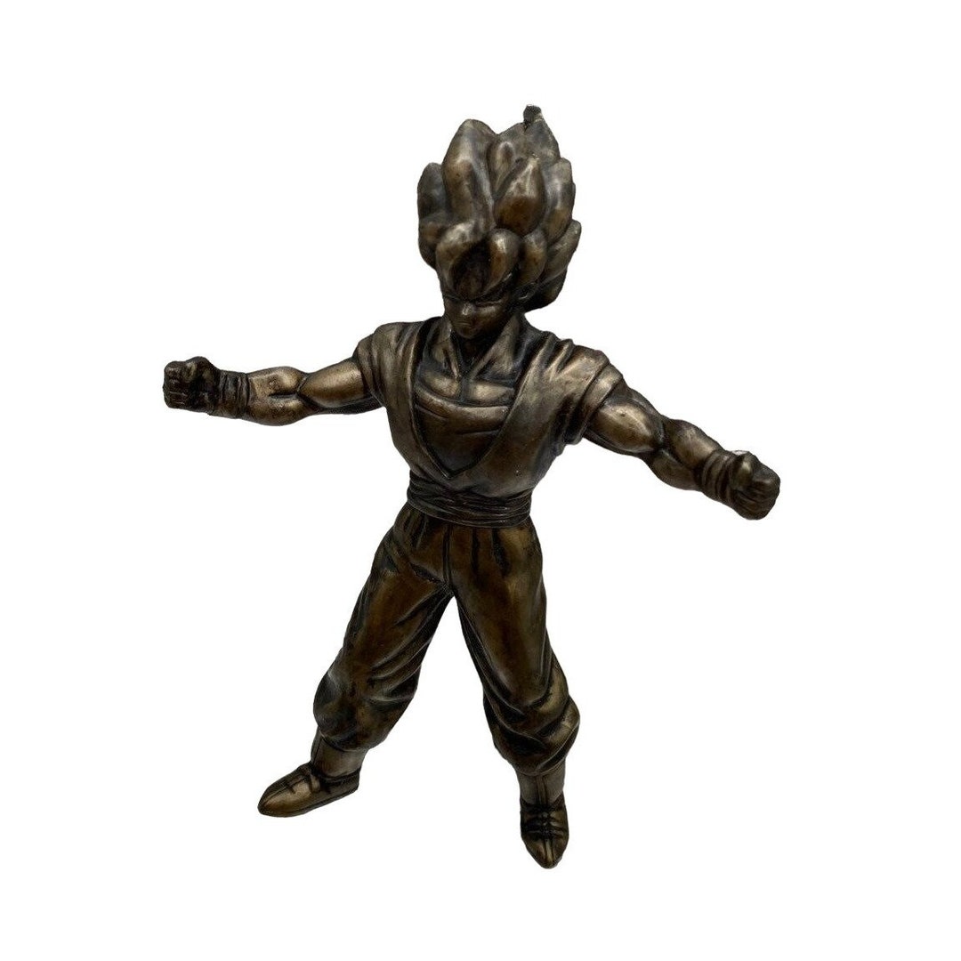 Dragon Ball Z Action Figure Burger King 2000 Gold Color Etsy