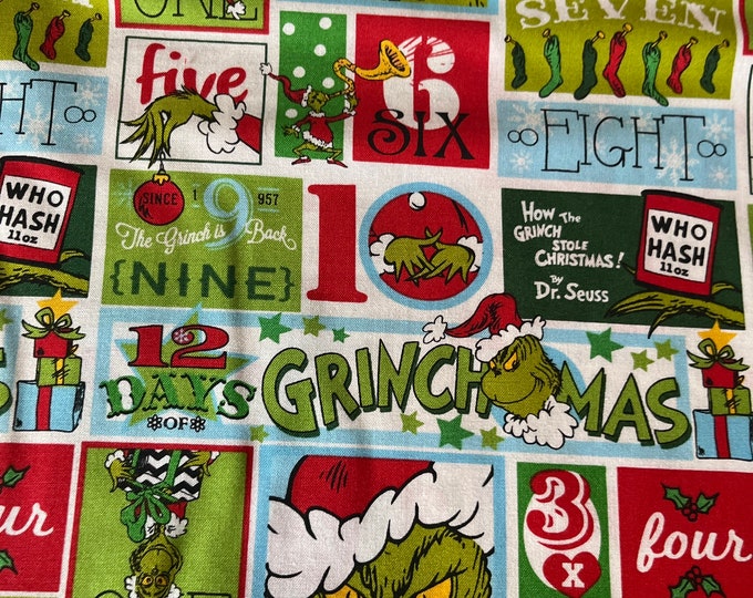 Australian Made Scrub Top- Grinchmas Green