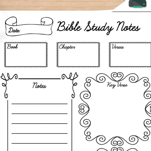 Bible Study Notes PDF Printable Instant Download Church - Etsy