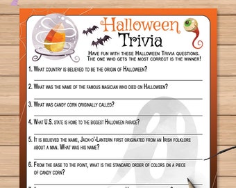 Halloween Quiz Etsy