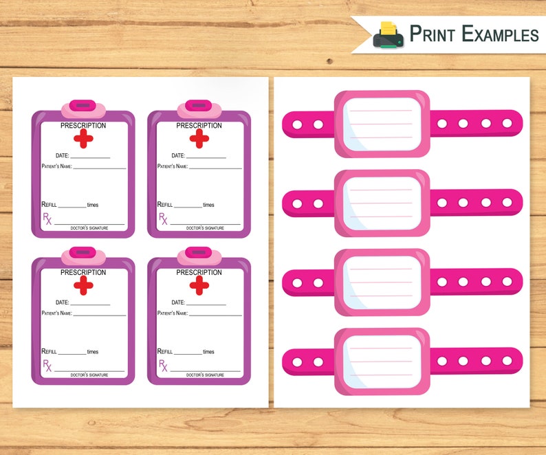 Pretend Play Doctor Printable Clinic Hospital Pretend Etsy