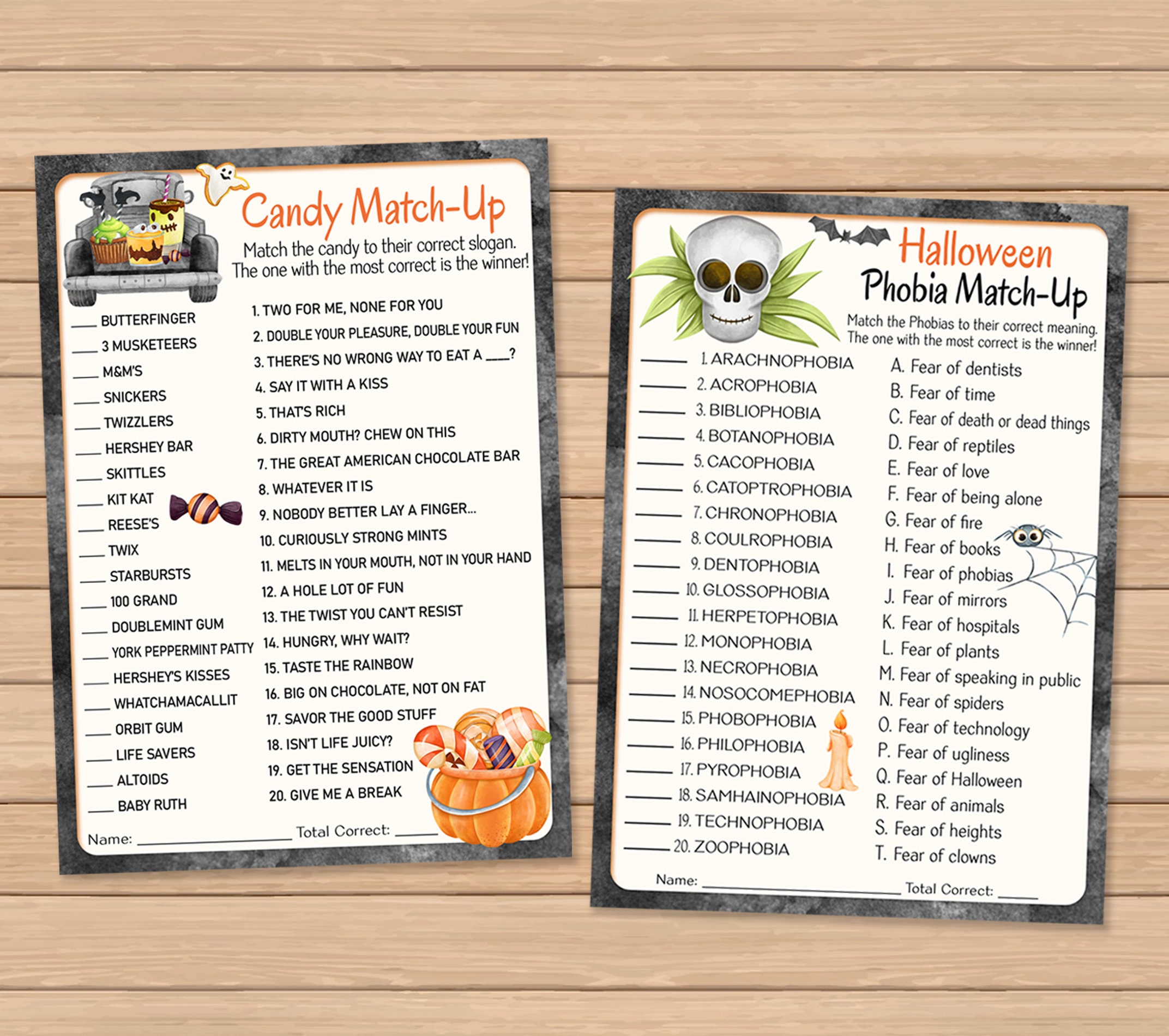 Halloween Games Printable Bundle Adult Halloween Games - Etsy
